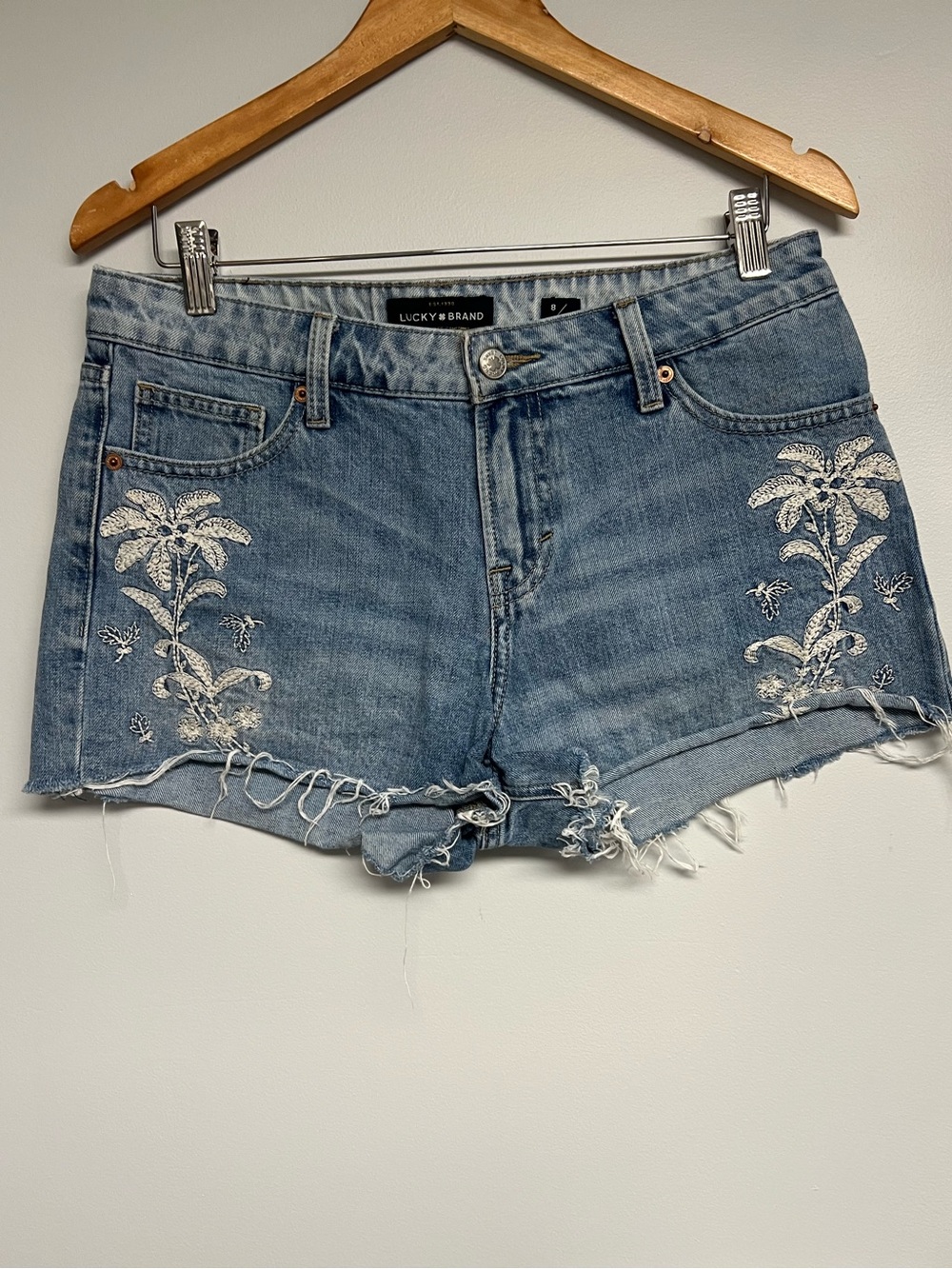 Lucky Brand embroidered shorts